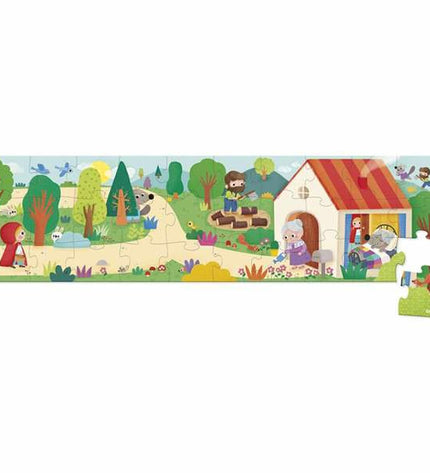 Diset Kinderpuzzel Roodkapje XXL with 30 pieces, colorful children's puzzle featuring Little Red Riding Hood and forest scene.