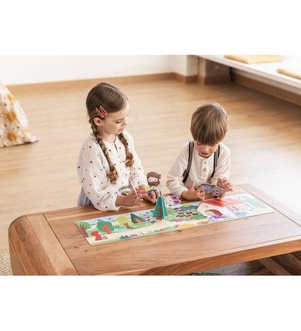 Diset Kinderpuzzel Roodkapje with 30 pieces, colorful puzzle featuring Little Red Riding Hood and forest scene.