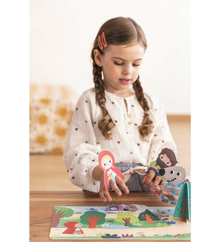 Diset Kinderpuzzel XXL Roodkapje toy with 30 pieces, colorful puzzle featuring Little Red Riding Hood for children’s brain games.