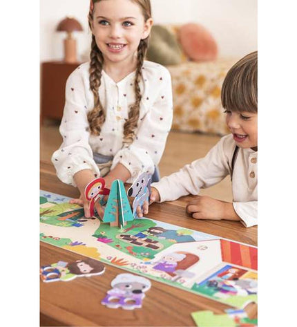 Diset Kinderpuzzel Roodkapje XXL with 30 pieces, colorful jigsaw puzzle featuring Little Red Riding Hood and forest scene.