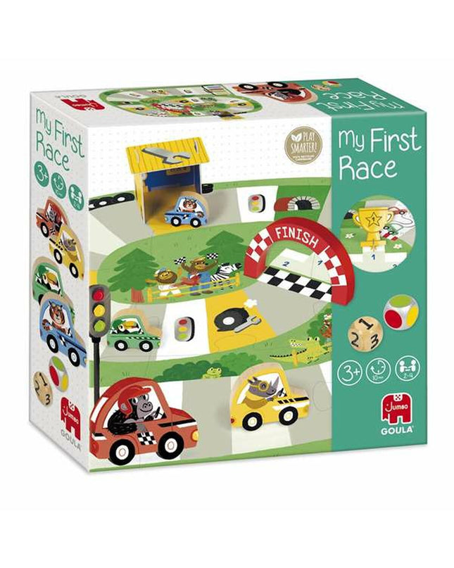 Diset My First Race board game for children, featuring colorful game pieces and a race-themed design, ideal for family play.