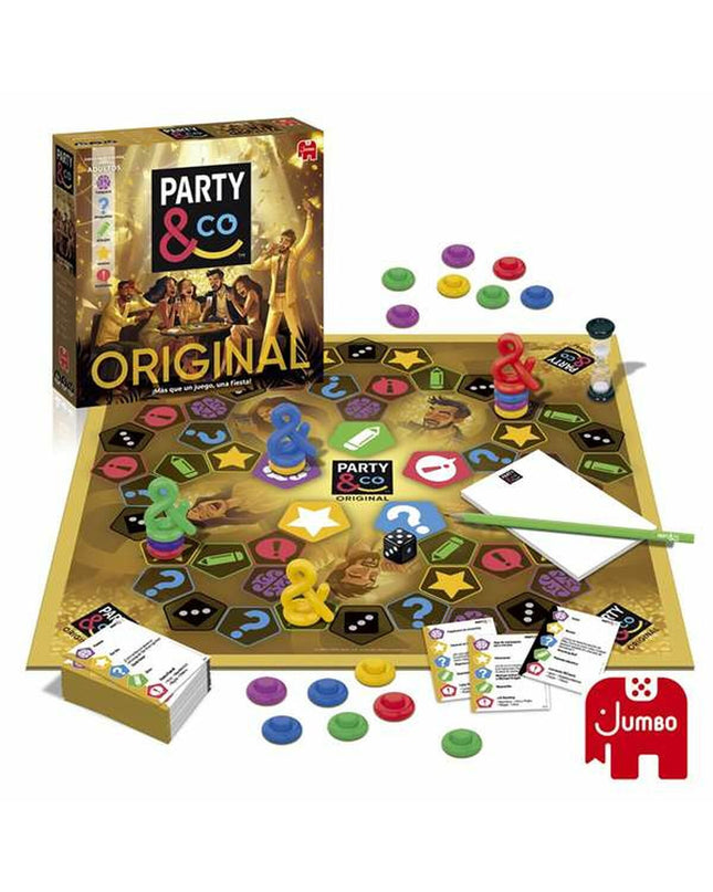 Diset Party & Co. Rush educational game with colorful cards and game pieces for kids' fun and learning.