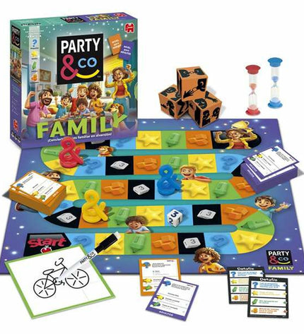 Diset educatief spel Party & Co met kleurrijk speelbord en spelkaarten, ideaal voor kinderen en families voor leuke spelletjes.