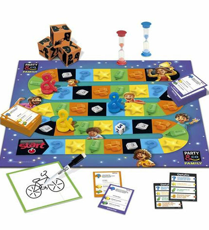 Diset Educatief Spel Party & Co speelgoed en games, kleurrijke spelbord en speelkaarten voor plezier en leren.