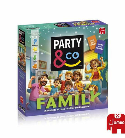 Diset Party & Co educational game with colorful cards and game pieces for family fun and learning activities