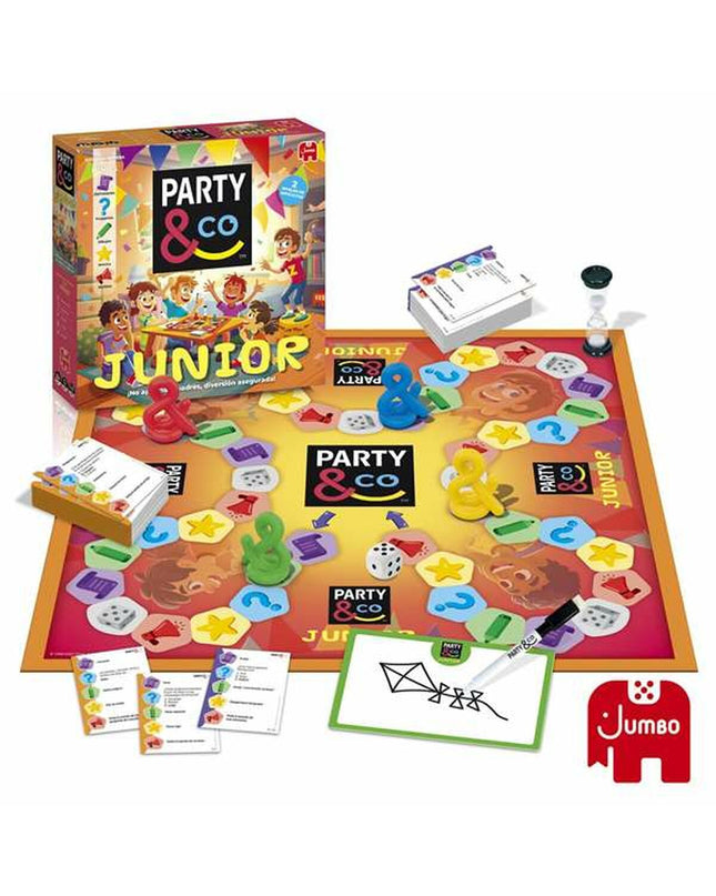 Diset Party & Co board game with colorful game pieces and cards for family fun.