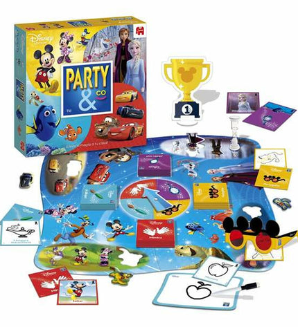 Diset Party & Co Disney board game with colorful game pieces and Disney-themed artwork for family fun and entertainment.