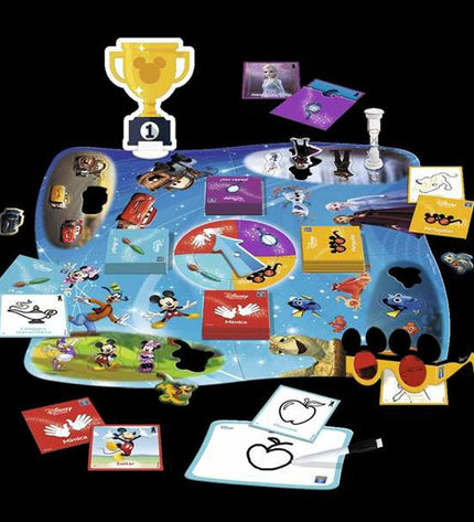 Disney-themed board game by Diset featuring colorful game pieces and a vibrant game board for family fun.