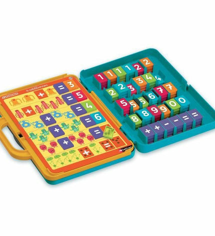 Nathan learning to count board game, colorful educational toy with number illustrations, measuring 32x7x27 cm, for kids' learning activities.