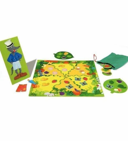 Nathan The Wolf game, a playful board game with colorful pieces and characters, designed for fun and family entertainment.
