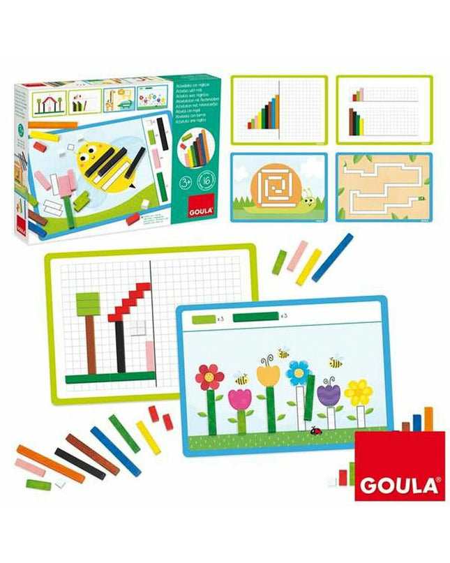 Goula Educatief Spel Goula 453157 toy game with colorful wooden pieces and educational design for children.