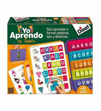Diset educatief spel Yo aprendo a leer, kleurrijk speelgoed en spelletjes voor jonge kinderen om leren te stimuleren.