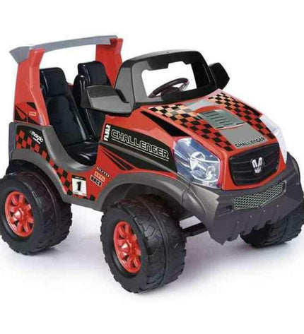 Red Feber Challenger 12V toy car for children, detailed plastic vehicle with realistic design and vibrant color.