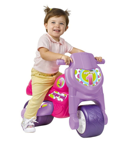 Purple Feber Sprint Feber three-wheeled scooter for kids, featuring a sturdy frame and colorful design for outdoor play.