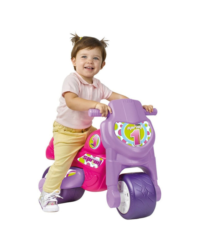 Purple Feber Sprint Feber three-wheeled scooter for kids, featuring a sturdy frame and colorful design for outdoor play.