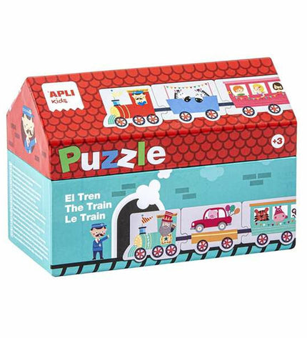 Apli Rubik's Kubus Apli The Train 20-piece puzzle toy, colorful train-themed brain teaser for children, with interlocking pieces.