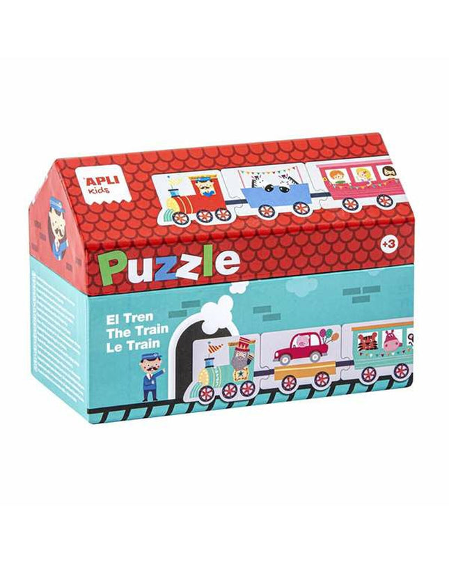 Apli Rubik's Kubus Apli The Train 20-piece puzzle toy, colorful train-themed brain teaser for children, with interlocking pieces.