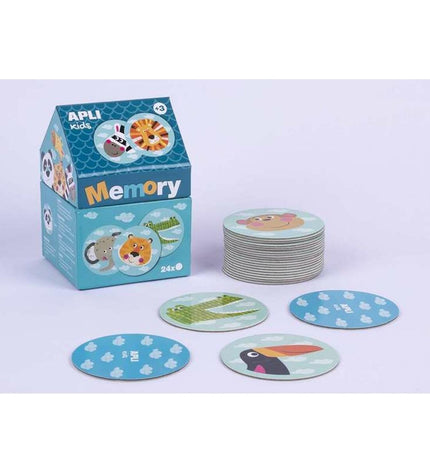 Apli wooden children's puzzle featuring colorful animal pieces, perfect for early learning and developmental play.