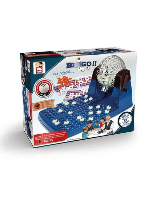 Chicos Automatische Bingo De Luxe speelgoed met kleurrijke nummers en speelkaarten voor leuke bingo-spelletjes