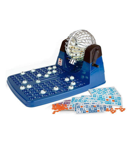 Chicos Automatische Bingo Chicos Deluxe toy game with 72 bingo cards, compact 30x42x23 cm, colorful and fun for kids.