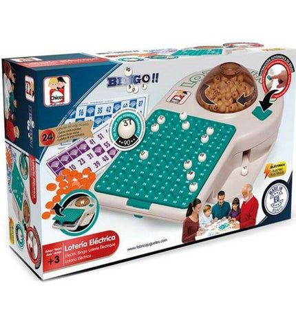 Chicos Automatische Bingo Chicos CHIC22302 plastic toy game with colorful bingo balls and electronic display, suitable for kids and fun.