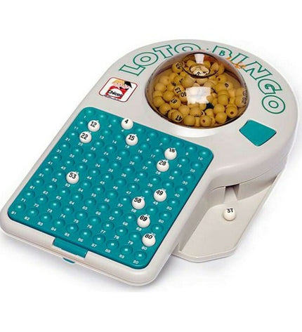 Automatische Bingo Chicos CHIC22302 plastic toy game with colorful Bingo balls and game components for kids and family fun.