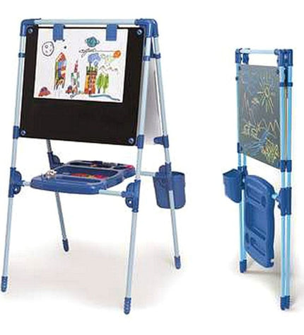 Chicos 2-in-1 kids' play table and board game set, 63x60x120 cm, with 64 pieces for creative activities and games.