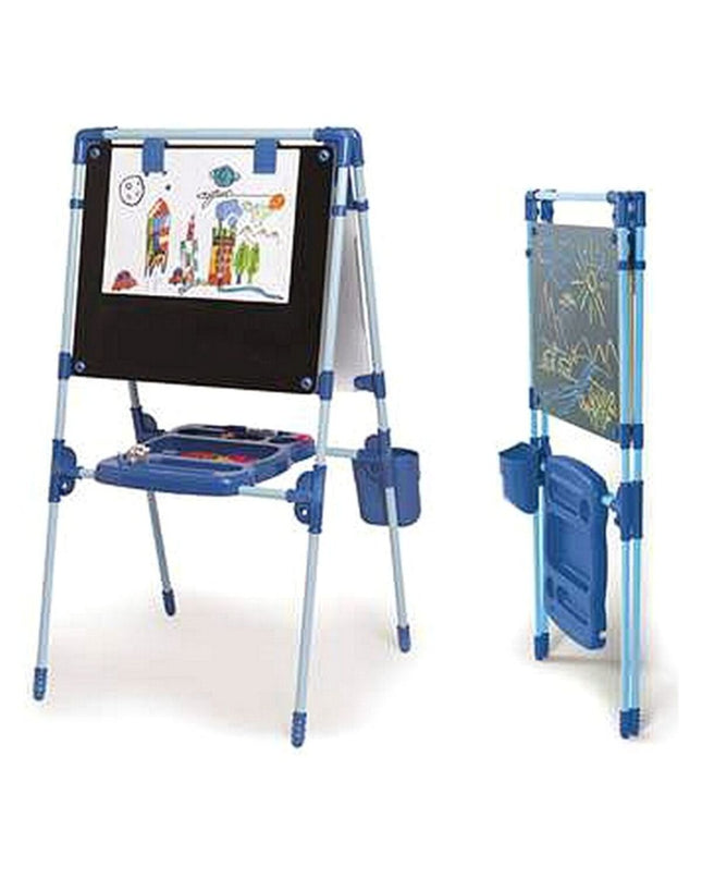 Chicos 2-in-1 kids' play table and board game set, 63x60x120 cm, with 64 pieces for creative activities and games.