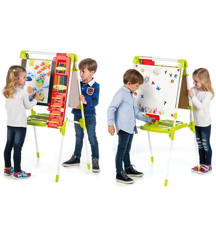 Foldable Chicos 2-in-1 kids' play table measuring 63x60x120 cm for creative activities and games, shown in the image.