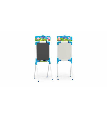Chicos double-sided chalkboard for creative play and games, featuring a sturdy frame and writable surfaces for kids' activities.