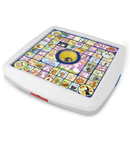 Chicos Mens-Erger-Je-Niet game in a 27x27x4 cm box, colorful plastic board game for family fun and game nights.