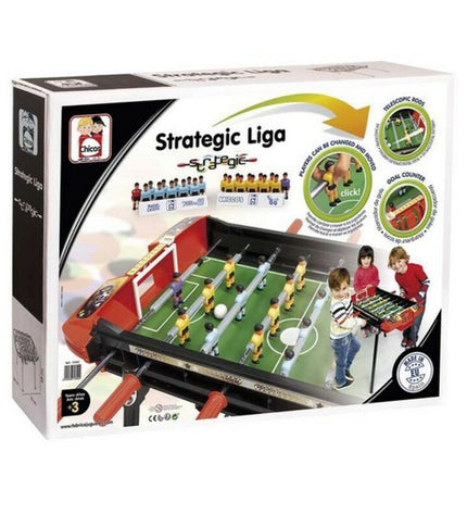Chicos strategisch tafelvoetbal voor kinderen, speelgoed en spelletjes, afmetingen 79x66x68 cm, kleurrijk en speelbaar voor kinderen