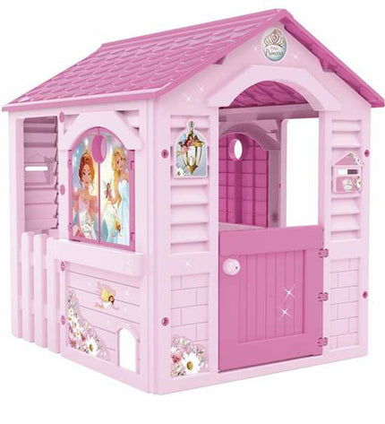 Pink children's playhouse by Chicos, 94x103x104 cm, featuring a princess theme with pink color and playful design.