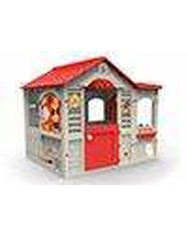 Chicos Grand Cottage XL toy house for children, outdoor playhouse with windows and door, suitable for backyard fun.