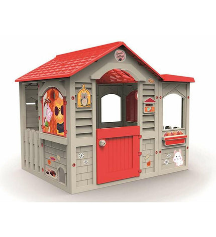 Chicos Grand Cottage XL children's playhouse outdoors, 122x103x104 cm, made of durable plastic, ideal for outdoor play and fun.