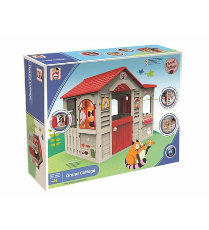 Chicos Grand Cottage XL playhouse for children, 122x103x104 cm, outdoor toy and game, colorful wooden kids' playhouse.