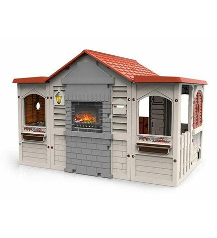 Chicos speelgoedhuis voor kinderen, le Chalet model, kleurrijk speelhuis met ramen en deur, geschikt voor buitengebruik.