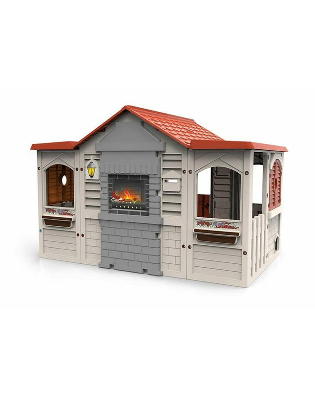 Chicos speelgoedhuis voor kinderen, le Chalet model, kleurrijk speelhuis met ramen en deur, geschikt voor buitengebruik.