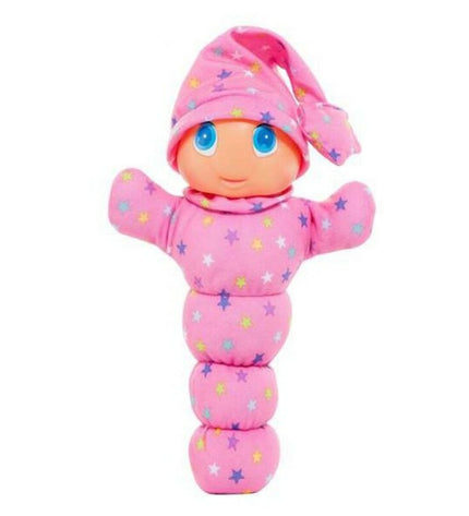 Colorful Moltó Gusy Luz Moltó 385 plush stuffed toy with blue, pink, and green PVC, 33 cm, soft and cuddly for children.