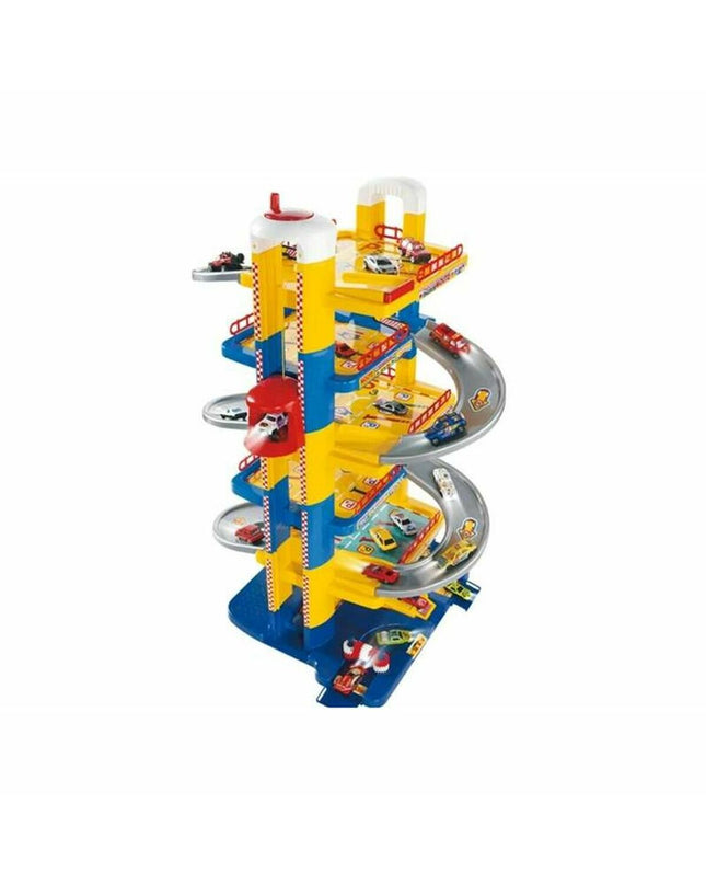 Moltó 5414 portable garage with 6 levels, toy playset for dolls and action figures, colorful plastic construction