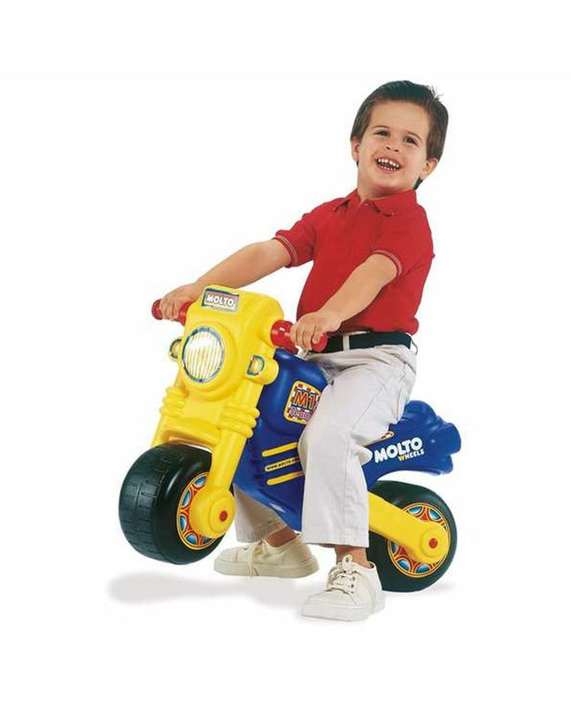 Moltó Cross Classic 63 cm children's tricycle with sturdy frame, black seat, and red accents, designed for outdoor play.