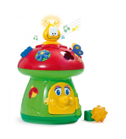 Moltó Mushroom interactive baby toy, 40 cm tall, featuring colorful activity elements for young children to explore and play.