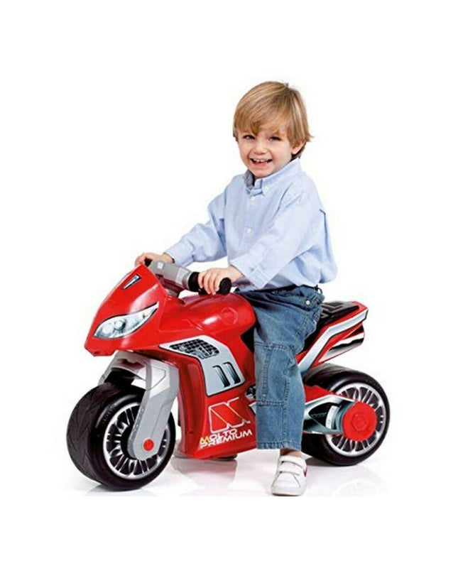 Moltó red 18+ months kids' motocross tricycle toy with sturdy design, suitable for outdoor play and active fun.
