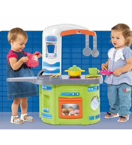 Moltó speelgoedkeuken 68 cm, imiteerspelletje met keukenapparatuur en accessoires voor kinderen, geschikt voor speelmomenten