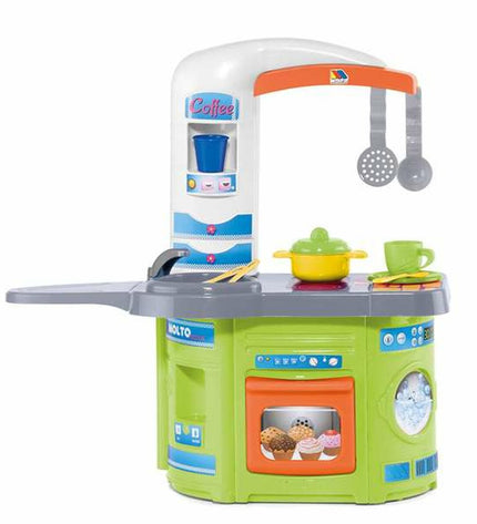 Moltó speelgoedkeuken imitatie spel met oven, spoelbak en kookplaten, 68 cm hoog, voor kinderen, kleurrijk en speelgoed voor kinderen