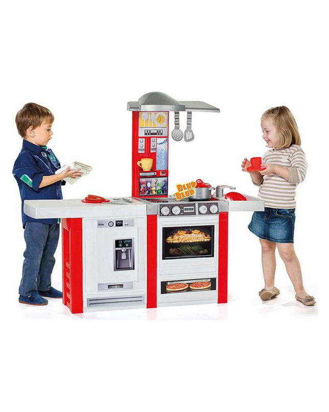 Moltó toy kitchen set with stove, sink, and storage in vibrant colors, designed for imaginative play for children.
