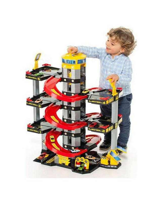 Moltó parking lot toy set with 78x65x51 cm size, featuring colorful play vehicles for children in a toy and games setting.