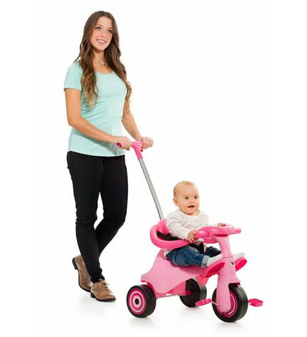 Pink Moltó Urban City Driewieler toy bike for kids, suitable for outdoor play and active fun.