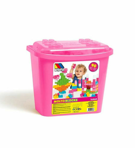 Colorful Moltó Blocks toy set with 90 building blocks for creative play and construction fun.