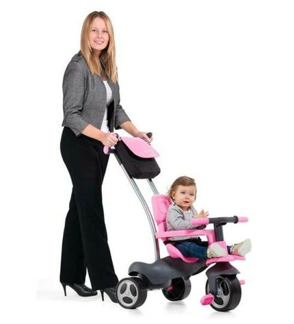 Pink Moltó Urban Trike for kids, 98 cm, suitable for outdoor play, with sturdy build and colorful design.